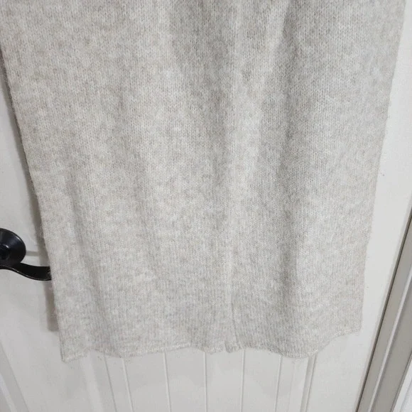 Was & Now Wide Leg Knit Pants Womens M Beige Heathered Acrylic Blend Pull On - Picture 5 of 10